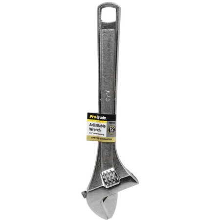 Pro-Grade Tools 12" Adjustable Wrench I-Beam Satin Finish 15012